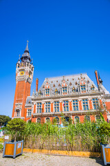 Fototapeta premium Le Beffroi de l'Hôtel de Ville de Calais