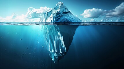 Iceberg front view iillustration generated by ai