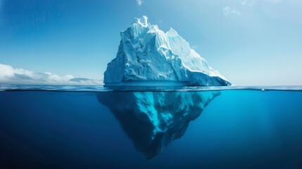Iceberg front view iillustration generated by ai
