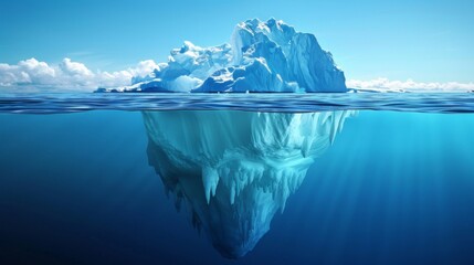Iceberg front view iillustration generated by ai