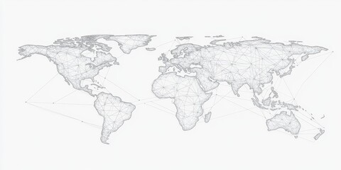 Global Delivery Network: Create an image of a world map with lines connecting different countries, symbolizing the international shipping network.
