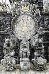 Sculptures, Pura Besakih Temple complex, Bali, Indonesia, Asia
