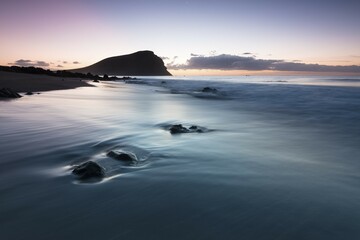 Obraz premium Beach, Playa de la Tejita, morning atmosphere, Tenerife, Canary Islands, Spain, Europe