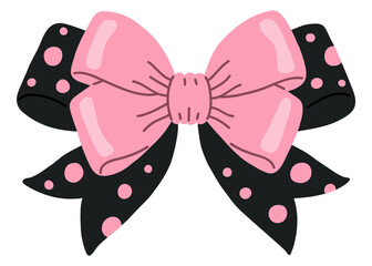 Vector illustration of doodle bow stickers for digital stamp,greeting card,sticker,icon,design