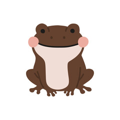 Vector illustration cute doodle frog for digital stamp,greeting card,sticker,icon,design