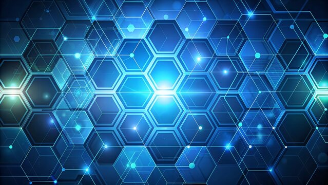 blue hexagon background