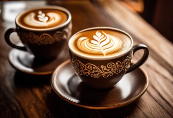 delicate close textured latte foam patterns showcasing intricate designs unique swirls creamy coffee, aesthetic, barista, beverage, brew, caffeinated
