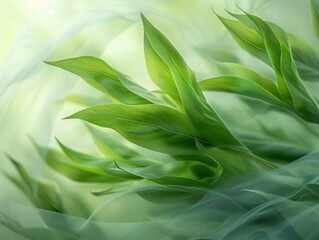 Obraz premium Growth and transformation with dynamic scenes, natural and inspiring, Nature, Soft greens, Photograph, Evolution