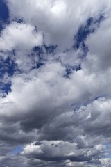 Emerging rain clouds (Nimbostratus), background image, Bavaria, Germany, Europe