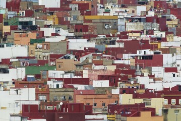 Colourful popular quarter in Algeciras, Cadiz province, Andalusia, Spain, Europe