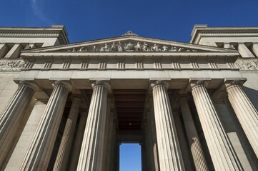 Propylaea, east side, architect Leo von Klenze, K&ouml;nigsplatz, Munich, Bavaria, Upper Bavaria, Germany, Europe