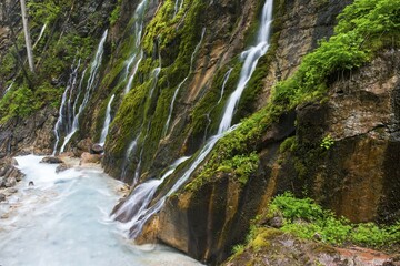 Gorge, Wimbachklamm, Wimbach, Wimbachtal, Ramsau bei Berchtesgaden, Berchtesgaden National Park, Berchtesgadener Land, Upper Bavaria, Bavaria, Germany, Europe