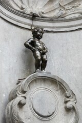 Fountain figure Manneken Pis, Brussels, Belgium, Europe