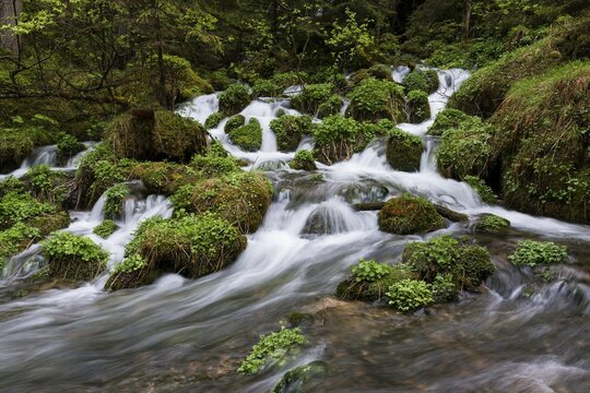 Kl&auml;fferquelle, Vienna flood water pipeline, Salza river, Wild Alps, Styria, Austria, Europe