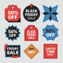 Abstract vector black friday sale lable tag set. For art template design, list, page, mockup brochure style, banner, idea, cover, booklet, print, flyer, book, blank, card, ad, sign, poster, badge