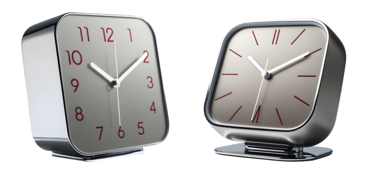 Alarm clock set modern isolated