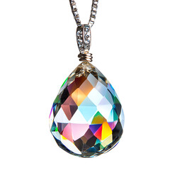 Crystal pendant, white isolate background