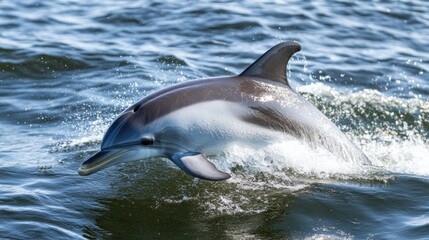 Fototapeta premium Dolphin Leaping from the Ocean