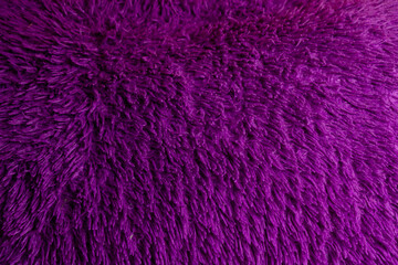 Fototapeta premium blurred purple cover on purple background. Purple fine velvet knitted fabric, blurred background