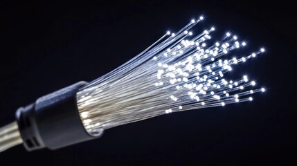 Fiber Optic Cable Close-up