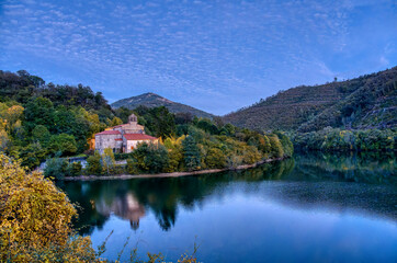 Fototapeta premium Church of Santa María la Real de Tanes in Asturias.