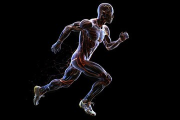 Human anatomy body three dimensional holistic view, ai generated, AI generated