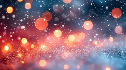 Abstract Festive Bokeh Background with Sparkling Glitter