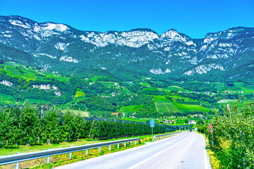 Landscape in northern Italy, Alto Adige South Tyrol