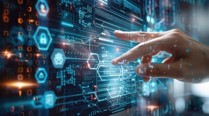 Businessman with global structure customer network technology, Customer Relationship Management