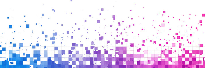 purple blue pixel pattern art isolated on white or transparent png