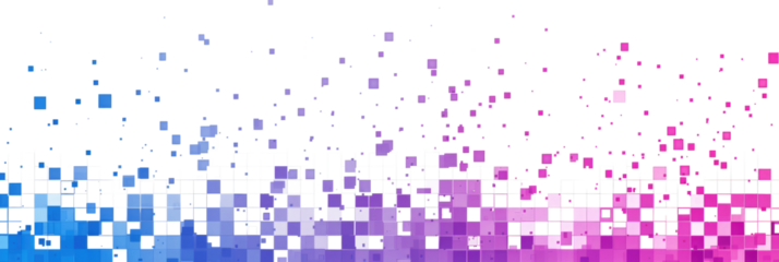 purple blue pixel pattern art isolated on white or transparent png