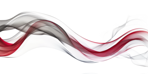 grey red smoke isolated on white or transparent png