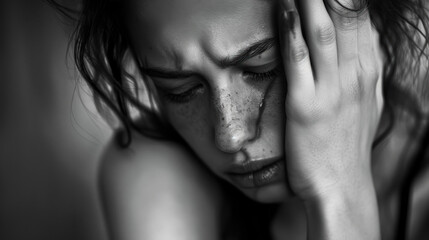 Obraz premium A discussion on how prolonged stress can lead to sadness and the importance of taking breaks to avoid burnout.