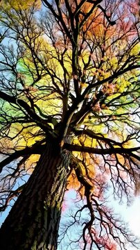 Grand arbre avec des branches &eacute;tendues