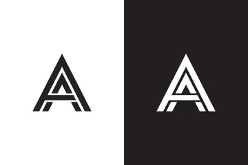 Letter AA logo design.