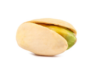 One tasty pistachio nut isolated on white