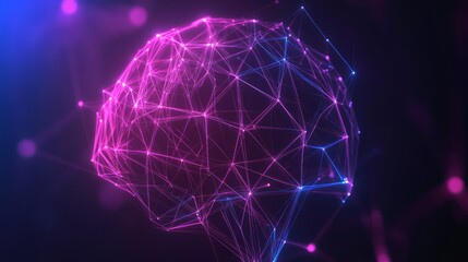 x-ray of human brain with neon lights