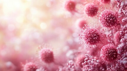 Pink Flower Bloom in Soft Light with Bokeh Background