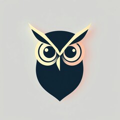 Obraz premium A colorful paper owl illustration showcasing intricate design and craftsmanship, highlighting artistic creativity in a minimalist style