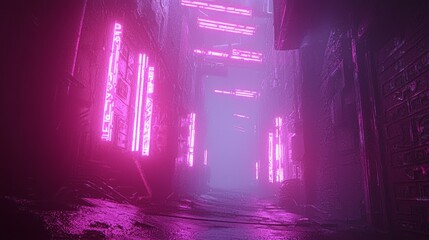 Cyberpunk Rebels: Gathering in a Hostile AI Dystopia Alley - Ultra-Detailed Concept Art with Cinematic Quality