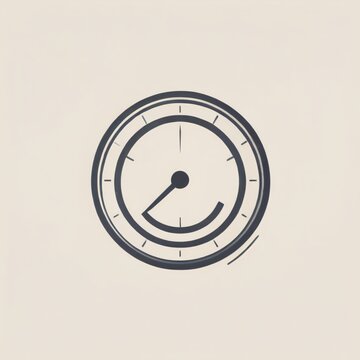 recommend clip art: Stylized illustration of a gauge with a moving needle on a light background, emphasizing measurement and accuracy in a minimalist design