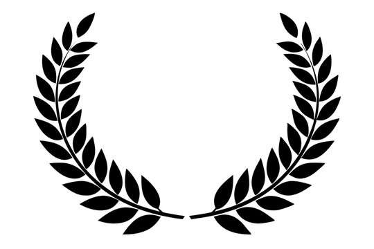 recommend clip art: Laurel wreath set of various shapes silhouette vector