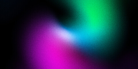 Color grain gradient background, abstract grainy noise gradation texture. Neon colors holograph grain noise gradient background