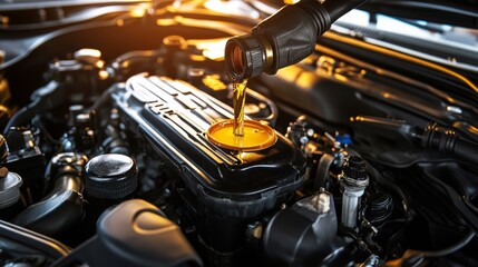 Car engine repair with lubricant oil  understanding the importance of motor oil for performance