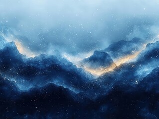Obraz premium an elegant design featuring a subtle blue gradient background with a soft grainy texture evoking a calm and serene mood perfect for backgrounds and digital artwork