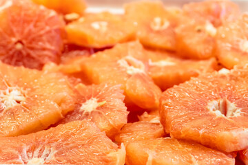 Slices of Ripe Juicy Grapefruit