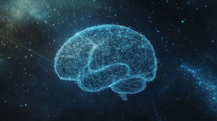 x ray of human brain. human brain with neon colours