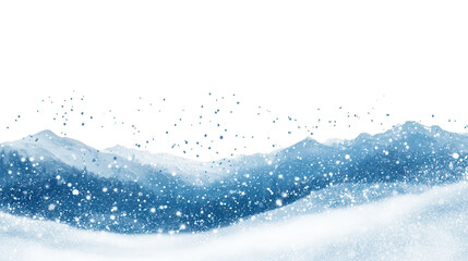 Serene Christmas Snowfall Background, Isolated on White, PNG File, Transparent Background
