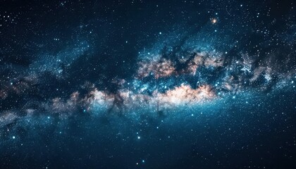 Obraz premium Astronomy and stargazing with clear night skies, expansive and mesmerizing, Nature, Cool tones, Photograph, Cosmic wonder