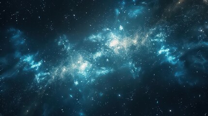 Naklejka premium Astronomy and stargazing with clear night skies, expansive and mesmerizing, Nature, Cool tones, Photograph, Cosmic wonder